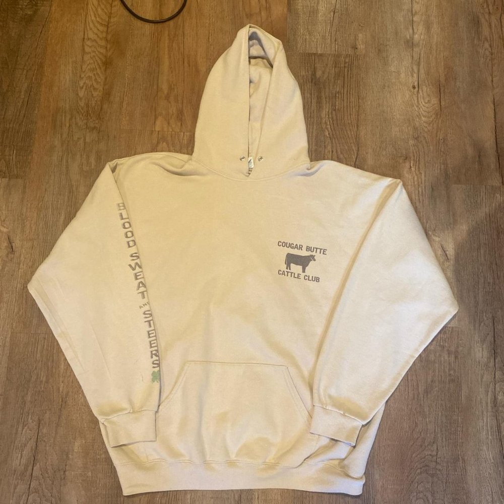 Beige Vintage Hoodie No Stains